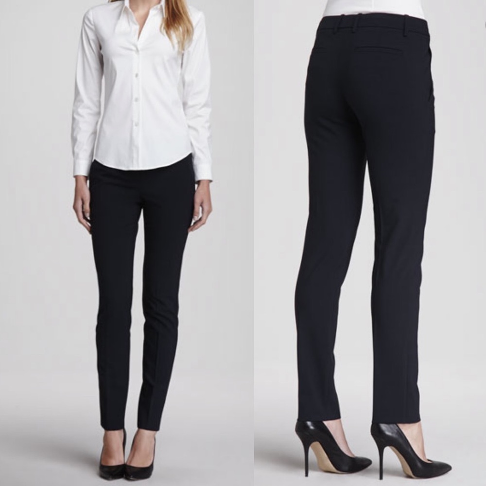 Theory Louise Urban Dress Pant Trousers Skinny Leg Black 4